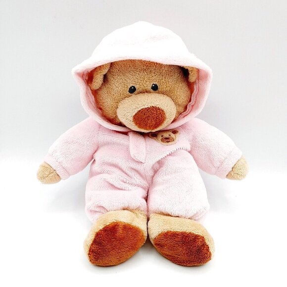 Ty Pluffies Baby Pink Bear 2012 Plush 10" in Pink Outfit - Picture 1 of 5